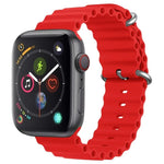 ZGA Ocean Silikon-Uhrenarmband, für Apple Watch Series 4 (44 mm), Apple Watch Series 3 (42 mm), Apple Watch Series 2 (42 mm) und Apple Watch (42 mm)