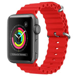 ZGA Ocean Silikon-Uhrenarmband, für Apple Watch Series 4 (44 mm), Apple Watch Series 3 (42 mm), Apple Watch Series 2 (42 mm) und Apple Watch (42 mm)