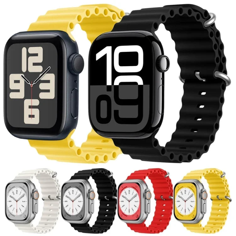 ZGA Ocean Silikon-Uhrenarmband, für Apple Watch Series 4 (44 mm), Apple Watch Series 3 (42 mm), Apple Watch Series 2 (42 mm) und Apple Watch (42 mm)