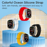 ZGA Ocean Silikon-Uhrenarmband, für Apple Watch Series 4 (44 mm), Apple Watch Series 3 (42 mm), Apple Watch Series 2 (42 mm) und Apple Watch (42 mm)
