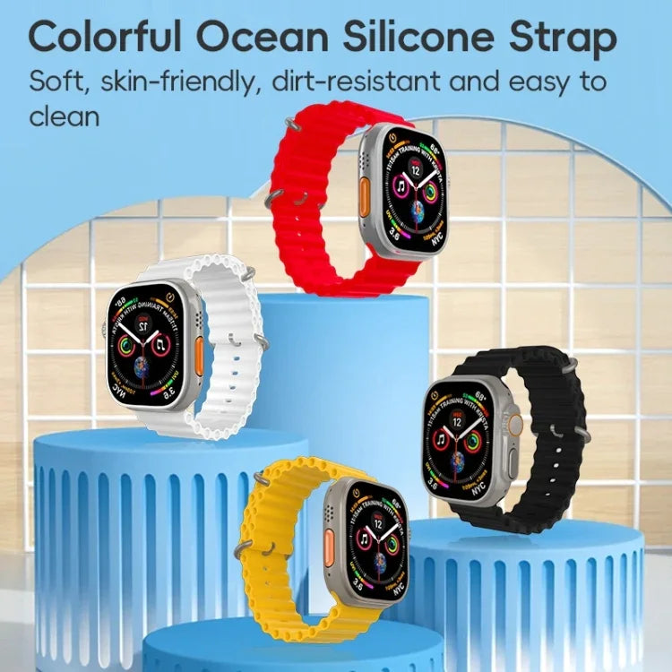 ZGA Ocean Silikon-Uhrenarmband, für Apple Watch Series 4 (44 mm), Apple Watch Series 3 (42 mm), Apple Watch Series 2 (42 mm) und Apple Watch (42 mm)