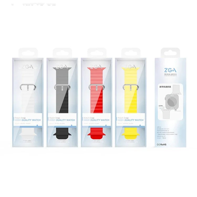 ZGA Ocean Silikon-Uhrenarmband, für Apple Watch Series 4 (44 mm), Apple Watch Series 3 (42 mm), Apple Watch Series 2 (42 mm) und Apple Watch (42 mm)