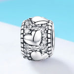 S925 Sterling Silber Shine My Heart Perlen DIY Armband Halskette Zubehör