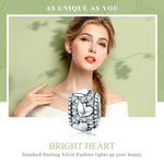 S925 Sterling Silber Shine My Heart Perlen DIY Armband Halskette Zubehör