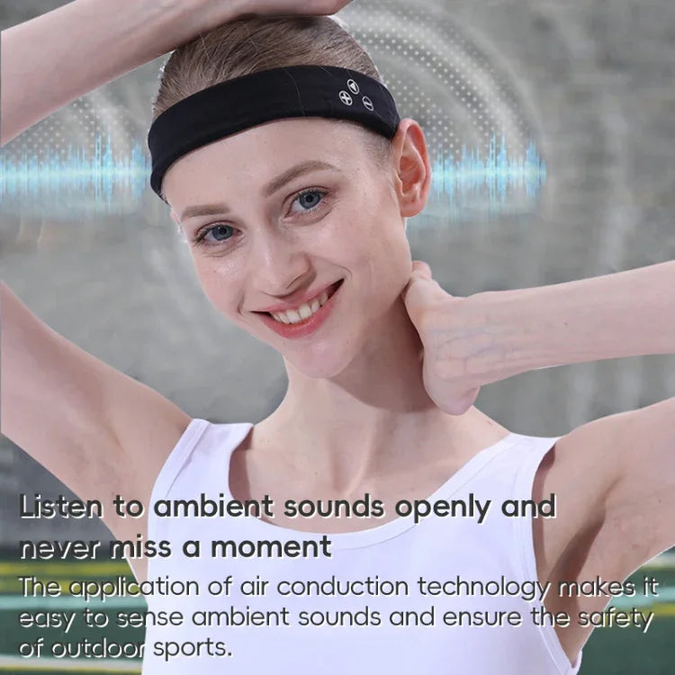 Mucro B01 Kabelloses Bluetooth-Headset im Turban-Stil, Sport-Stirnband