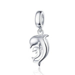 S925 Sterling Silber Delfin-Anhänger DIY Armband Halskette Zubehör
