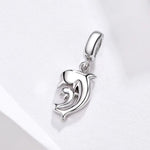 S925 Sterling Silber Delfin-Anhänger DIY Armband Halskette Zubehör