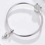 S925 Sterling Silber Delfin-Anhänger DIY Armband Halskette Zubehör