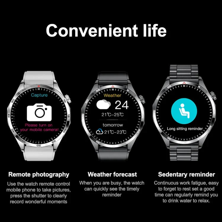 GTS4/LT09 1,5 Zoll IP67 Fitness- und Wellness-Smartwatch mit Bluetooth-Anruffunktion, Schlafüberwachung, Blutsauerstoffmessung und Herzfrequenzmessung, Silikonarmband und Edelstahlarmband