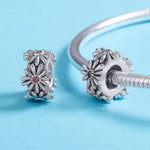 S925 Sterling Silber Gänseblümchenkranz Perlen DIY Armband Halskette Accessoires