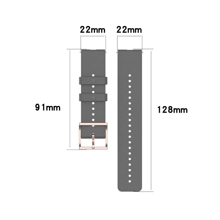 22-mm-Armband mit Punktstruktur, passend für Polar Grit X / Vantage M, Ticwatch Pro 2020 / Ticwatch GTX, Samsung Galaxy Watch3 45 mm / Galaxy Watch 46 mm