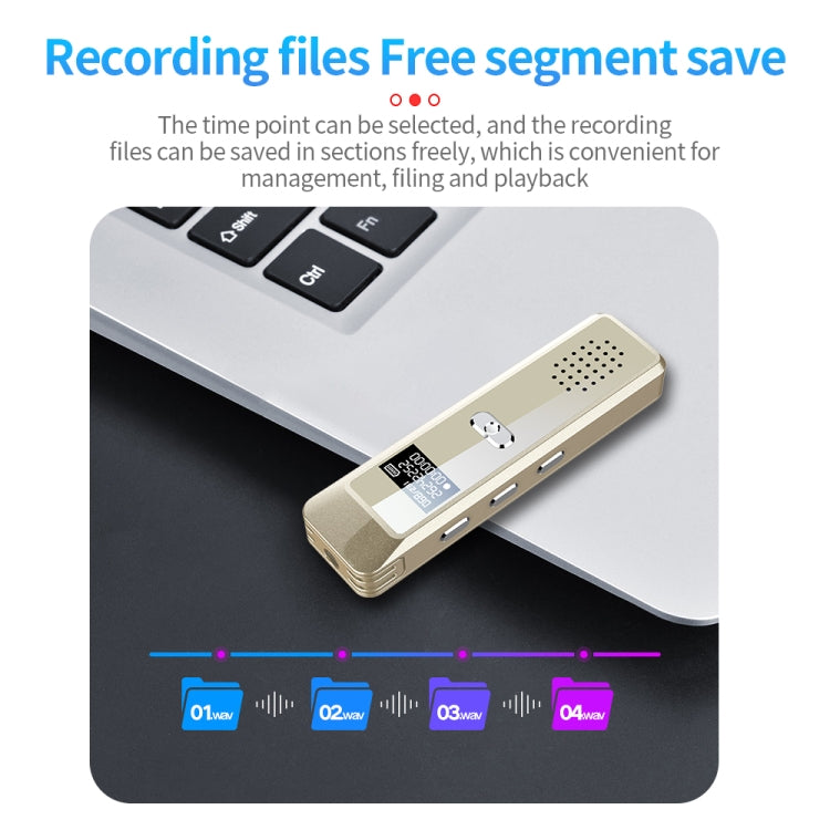 JNN Q7 Mini Tragbarer Sprachrekorder mit OLED-Bildschirm, 4GB, 8GB, 16GB, 32GB