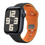 Wellenstruktur Silikon-Uhrenarmband mit umgekehrter Schnalle, für Apple Watch Series 10 46mm, für Apple Watch Series 10 42mm, für Apple Watch SE 2023 44mm, für Apple Watch SE 2023 40mm