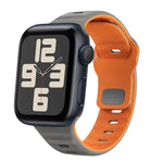 Wellenstruktur Silikon-Uhrenarmband mit umgekehrter Schnalle, für Apple Watch Series 10 46mm, für Apple Watch Series 10 42mm, für Apple Watch SE 2023 44mm, für Apple Watch SE 2023 40mm
