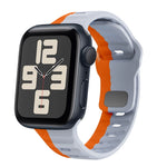 Wellenstruktur Silikon-Uhrenarmband mit umgekehrter Schnalle, für Apple Watch Series 10 46mm, für Apple Watch Series 10 42mm, für Apple Watch SE 2023 44mm, für Apple Watch SE 2023 40mm