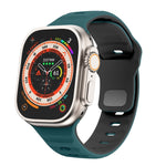 Wellenstruktur Silikon-Uhrenarmband mit umgekehrter Schnalle, für Apple Watch Ultra 2 49mm, für Apple Watch Series 9 45mm, für Apple Watch Series 9 41mm, für Apple Watch Ultra 49mm