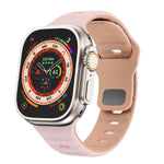 Wellenstruktur Silikon-Uhrenarmband mit umgekehrter Schnalle, für Apple Watch Ultra 2 49mm, für Apple Watch Series 9 45mm, für Apple Watch Series 9 41mm, für Apple Watch Ultra 49mm