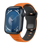 Wellenstruktur Silikon-Uhrenarmband mit umgekehrter Schnalle, für Apple Watch Ultra 2 49mm, für Apple Watch Series 9 45mm, für Apple Watch Series 9 41mm, für Apple Watch Ultra 49mm