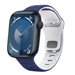 Wellenstruktur Silikon-Uhrenarmband mit umgekehrter Schnalle, für Apple Watch Ultra 2 49mm, für Apple Watch Series 9 45mm, für Apple Watch Series 9 41mm, für Apple Watch Ultra 49mm