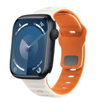 Wellenstruktur Silikon-Uhrenarmband mit umgekehrter Schnalle, für Apple Watch Ultra 2 49mm, für Apple Watch Series 9 45mm, für Apple Watch Series 9 41mm, für Apple Watch Ultra 49mm