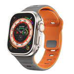 Wellenstruktur Silikon-Uhrenarmband mit umgekehrter Schnalle, für Apple Watch Ultra 2 49mm, für Apple Watch Series 9 45mm, für Apple Watch Series 9 41mm, für Apple Watch Ultra 49mm