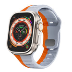 Wellenstruktur Silikon-Uhrenarmband mit umgekehrter Schnalle, für Apple Watch Ultra 2 49mm, für Apple Watch Series 9 45mm, für Apple Watch Series 9 41mm, für Apple Watch Ultra 49mm