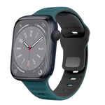 Wellenstruktur Silikon-Uhrenarmband mit umgekehrter Schnalle, für Apple Watch Series 8 41mm, für Apple Watch Series 8 45mm, für Apple Watch SE 2022 40mm, für Apple Watch SE 2022 44mm