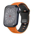 Wellenstruktur Silikon-Uhrenarmband mit umgekehrter Schnalle, für Apple Watch Series 8 41mm, für Apple Watch Series 8 45mm, für Apple Watch SE 2022 40mm, für Apple Watch SE 2022 44mm