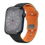 Wellenstruktur Silikon-Uhrenarmband mit umgekehrter Schnalle, für Apple Watch Series 8 41mm, für Apple Watch Series 8 45mm, für Apple Watch SE 2022 40mm, für Apple Watch SE 2022 44mm