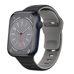 Wellenstruktur Silikon-Uhrenarmband mit umgekehrter Schnalle, für Apple Watch Series 8 41mm, für Apple Watch Series 8 45mm, für Apple Watch SE 2022 40mm, für Apple Watch SE 2022 44mm