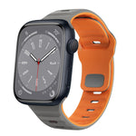 Wellenstruktur Silikon-Uhrenarmband mit umgekehrter Schnalle, für Apple Watch Series 8 41mm, für Apple Watch Series 8 45mm, für Apple Watch SE 2022 40mm, für Apple Watch SE 2022 44mm