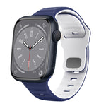 Wellenstruktur Silikon-Uhrenarmband mit umgekehrter Schnalle, für Apple Watch Series 8 41mm, für Apple Watch Series 8 45mm, für Apple Watch SE 2022 40mm, für Apple Watch SE 2022 44mm