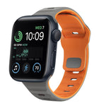 Wellenstruktur Silikon-Uhrenarmband mit umgekehrter Schnalle, für Apple Watch Series 8 41mm, für Apple Watch Series 8 45mm, für Apple Watch SE 2022 40mm, für Apple Watch SE 2022 44mm