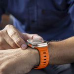 Silikon-Uhrenarmband mit Wellenstruktur und umgekehrter Schnalle