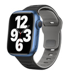 Wellenstruktur Silikon-Uhrenarmband mit umgekehrter Schnalle, für Apple Watch Series 7 41mm, für Apple Watch Series 7 45mm, für Apple Watch SE 40mm, für Apple Watch SE 44mm