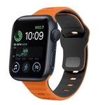 Wellenstruktur Silikon-Uhrenarmband mit umgekehrter Schnalle, für Apple Watch Series 7 41mm, für Apple Watch Series 7 45mm, für Apple Watch SE 40mm, für Apple Watch SE 44mm