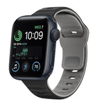 Wellenstruktur Silikon-Uhrenarmband mit umgekehrter Schnalle, für Apple Watch Series 7 41mm, für Apple Watch Series 7 45mm, für Apple Watch SE 40mm, für Apple Watch SE 44mm