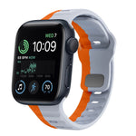 Wellenstruktur Silikon-Uhrenarmband mit umgekehrter Schnalle, für Apple Watch Series 7 41mm, für Apple Watch Series 7 45mm, für Apple Watch SE 40mm, für Apple Watch SE 44mm