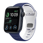 Wellenstruktur Silikon-Uhrenarmband mit umgekehrter Schnalle, für Apple Watch Series 7 41mm, für Apple Watch Series 7 45mm, für Apple Watch SE 40mm, für Apple Watch SE 44mm