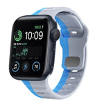 Wellenstruktur Silikon-Uhrenarmband mit umgekehrter Schnalle, für Apple Watch Series 7 41mm, für Apple Watch Series 7 45mm, für Apple Watch SE 40mm, für Apple Watch SE 44mm