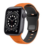 Wellenstruktur Silikon-Uhrenarmband mit umgekehrter Schnalle, für Apple Watch Series 6 40mm, für Apple Watch Series 6 44mm, für Apple Watch Series 5 44mm, für Apple Watch Series 5 40mm