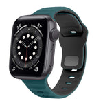 Wellenstruktur Silikon-Uhrenarmband mit umgekehrter Schnalle, für Apple Watch Series 6 40mm, für Apple Watch Series 6 44mm, für Apple Watch Series 5 44mm, für Apple Watch Series 5 40mm