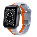 Wellenstruktur Silikon-Uhrenarmband mit umgekehrter Schnalle, für Apple Watch Series 6 40mm, für Apple Watch Series 6 44mm, für Apple Watch Series 5 44mm, für Apple Watch Series 5 40mm