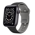 Wellenstruktur Silikon-Uhrenarmband mit umgekehrter Schnalle, für Apple Watch Series 6 40mm, für Apple Watch Series 6 44mm, für Apple Watch Series 5 44mm, für Apple Watch Series 5 40mm