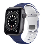 Wellenstruktur Silikon-Uhrenarmband mit umgekehrter Schnalle, für Apple Watch Series 6 40mm, für Apple Watch Series 6 44mm, für Apple Watch Series 5 44mm, für Apple Watch Series 5 40mm