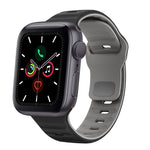 Wellenstruktur Silikon-Uhrenarmband mit umgekehrter Schnalle, für Apple Watch Series 6 40mm, für Apple Watch Series 6 44mm, für Apple Watch Series 5 44mm, für Apple Watch Series 5 40mm