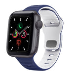Wellenstruktur Silikon-Uhrenarmband mit umgekehrter Schnalle, für Apple Watch Series 6 40mm, für Apple Watch Series 6 44mm, für Apple Watch Series 5 44mm, für Apple Watch Series 5 40mm