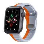 Wellenstruktur Silikon-Uhrenarmband mit umgekehrter Schnalle, für Apple Watch Series 6 40mm, für Apple Watch Series 6 44mm, für Apple Watch Series 5 44mm, für Apple Watch Series 5 40mm