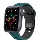 Wellenstruktur Silikon-Uhrenarmband mit umgekehrter Schnalle, für Apple Watch Series 6 40mm, für Apple Watch Series 6 44mm, für Apple Watch Series 5 44mm, für Apple Watch Series 5 40mm