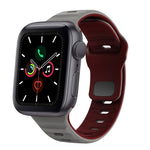 Wellenstruktur Silikon-Uhrenarmband mit umgekehrter Schnalle, für Apple Watch Series 6 40mm, für Apple Watch Series 6 44mm, für Apple Watch Series 5 44mm, für Apple Watch Series 5 40mm
